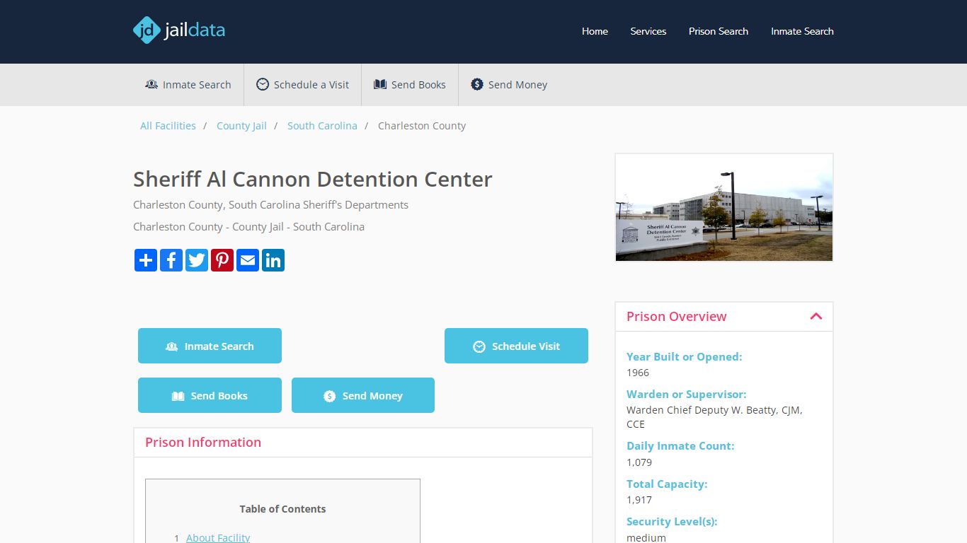 Al Cannon Detention Center: Inmate Search, Visitation ...